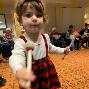 Carter’s buffalo print overall & off white shirt